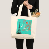 Turquoise Paris Shopping Ou Sac Plage (Devant (produit))