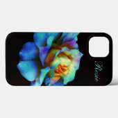 Turquoise Pastel Rainbow Rose iPad Mini coque (Verso (horizontal))