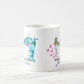 Turquoise Patchwork Quilt naaimachine Koffiemok (Center)