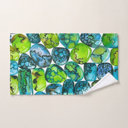 Turquoise-patroon Bad Handdoek (Handdoek)