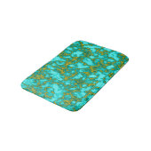 Turquoise Patroon Badmat (Gekanteld)