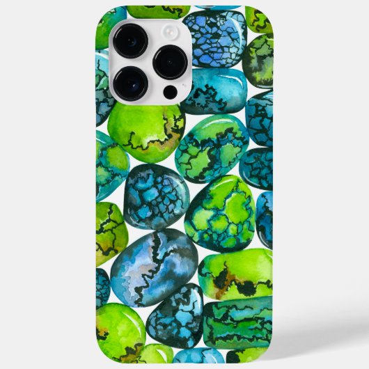 Turquoise-patroon Case-Mate iPhone Case (Achterkant)