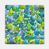 Turquoise-patroon Magneet (Voorkant)