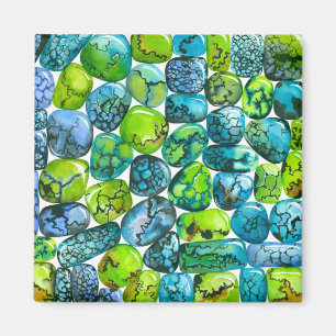 Turquoise-patroon Magneet