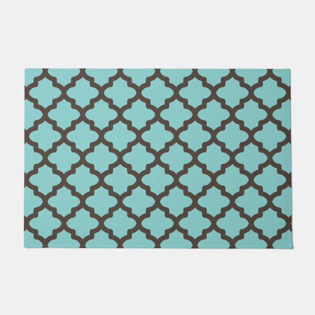Turquoise Pattern Doormat Deurmat (Voorkant)