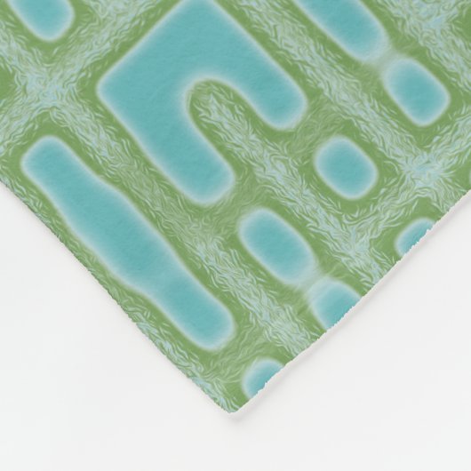 Turquoise Pattern Fleece Deken (Hoek)