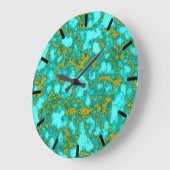 Turquoise Pattern Grote Klok (Hoek)