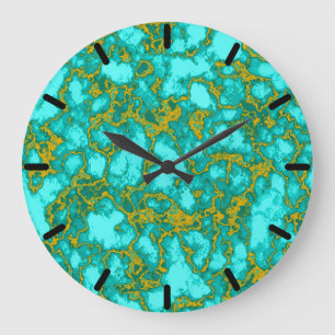 Turquoise Pattern Grote Klok