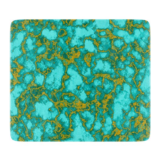 Turquoise Pattern Snijplank (Voorkant)