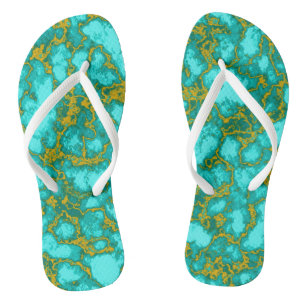 Turquoise Pattern Teenslippers