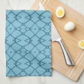 Turquoise Pattern Theedoek (Quarter Fold)