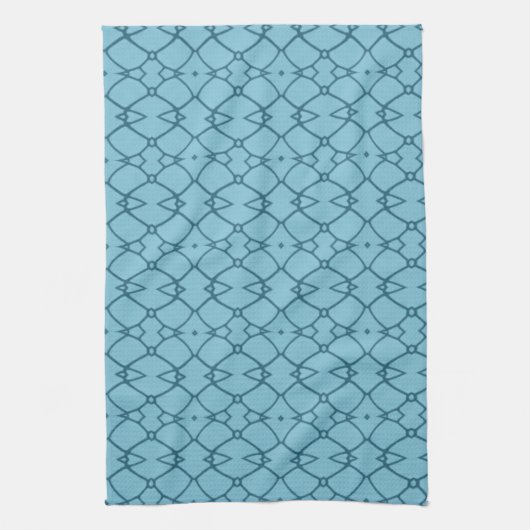 Turquoise Pattern Theedoek (Verticaal)