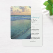 Turquoise Peaceful Shores Sunset Visitekaartje (Bureau)
