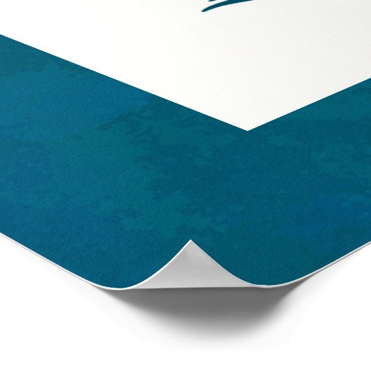 Turquoise Peacock Bold Design Art Déco élégant (Coin)