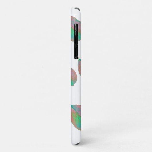 Turquoise Pear Tree Leaf iPhone 11 Coque (Dos/Gauche)