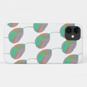 Turquoise Pear Tree Leaf iPhone 11 Coque (Dos (Horizontal))