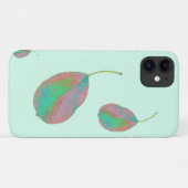 Turquoise Pear Tree Leaf iPhone 11 Coque (Dos (Horizontal))