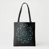 Turquoise Pearl Mandala Canvas tas (Voorkant)
