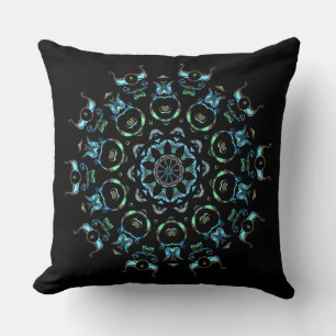 Turquoise Pearl Mandala Sierkussen