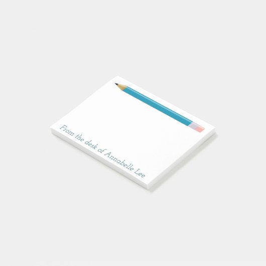 Turquoise Pencil Post-it® Notes (Schuin)