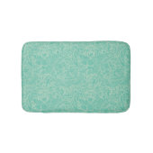 Turquoise Peony Pattern Badmat (Voorkant)