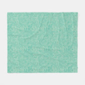 Turquoise Peony Pattern Fleece Deken (Voorkant (Horizontaal))