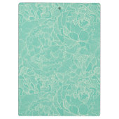 Turquoise Peony Pattern Klembord (Achterkant)