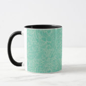 Turquoise Peony Pattern Mok (Links)