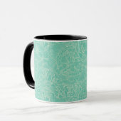 Turquoise Peony Pattern Mok (Voorkant links)