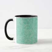 Turquoise Peony Pattern Mok (Links)
