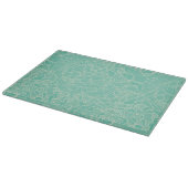 Turquoise Peony Pattern Snijplank (Hoek)