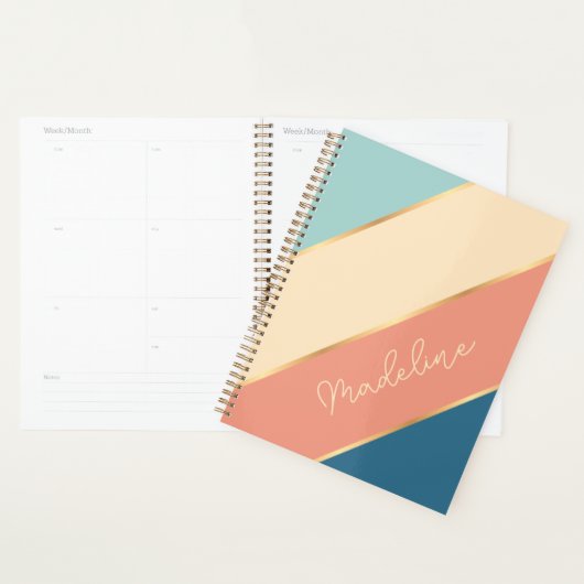 Turquoise personnalisé Coral bleu Seafoam Vert Gol (Devant avec enveloppe)