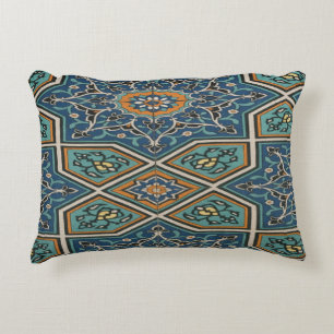 Turquoise Perzische Tegel Lumbale Kussen – Elegant
