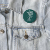 Turquoise Phoenix Button (In situ)