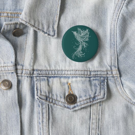Turquoise Phoenix Button (In situ)