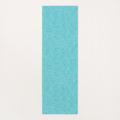 Turquoise Pink Abstracte Hawaiian Flowers Yogamat (Achterkant)