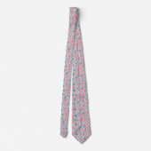 Turquoise Pink en Silver Mermaid Scales Stropdas (Achterkant)