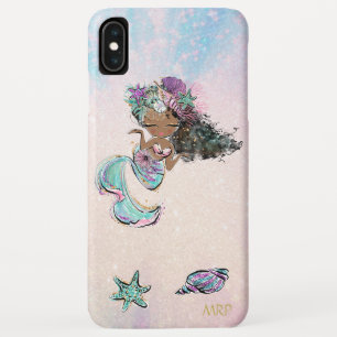 *~* Turquoise Pink Gold Glitter Mermaid iPhone XS Max Hoesje