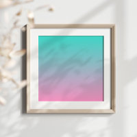 Turquoise Pink Ombre