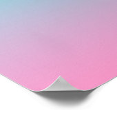 Turquoise Pink Ombre Poster (Hoek)
