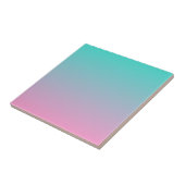 Turquoise Pink Ombre Tegeltje (Zijkant)