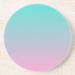 Turquoise Pink Ombre Zandsteen Onderzetter