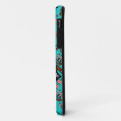 Turquoise piratenpatroon Case-Mate iPhone case (Achterkant/links)