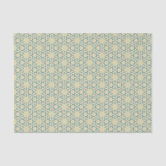 Turquoise Pistache Cream Western Modern Damask Tissuepapier