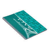 Turquoise pleinen; Parijs Notitieboek (Rechterzijde)