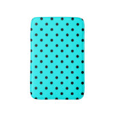 Turquoise polka dot background badmat (Voorkant Verticaal)
