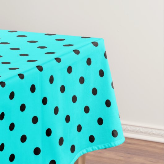 Turquoise polka dot background tafelkleed (Voorbeeld)