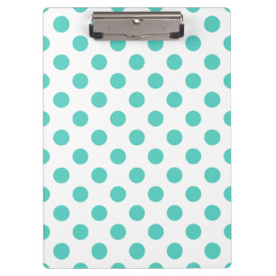 Turquoise polka dots klembord