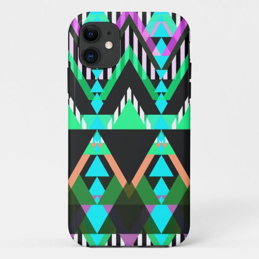 Turquoise Pop Aztec Case-Mate iPhone Case (Achterkant)