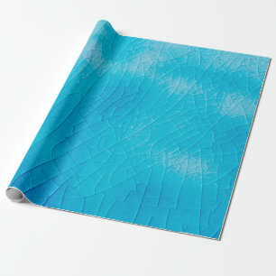 Turquoise porcelain craquelure met scheurglazuur cadeaupapier